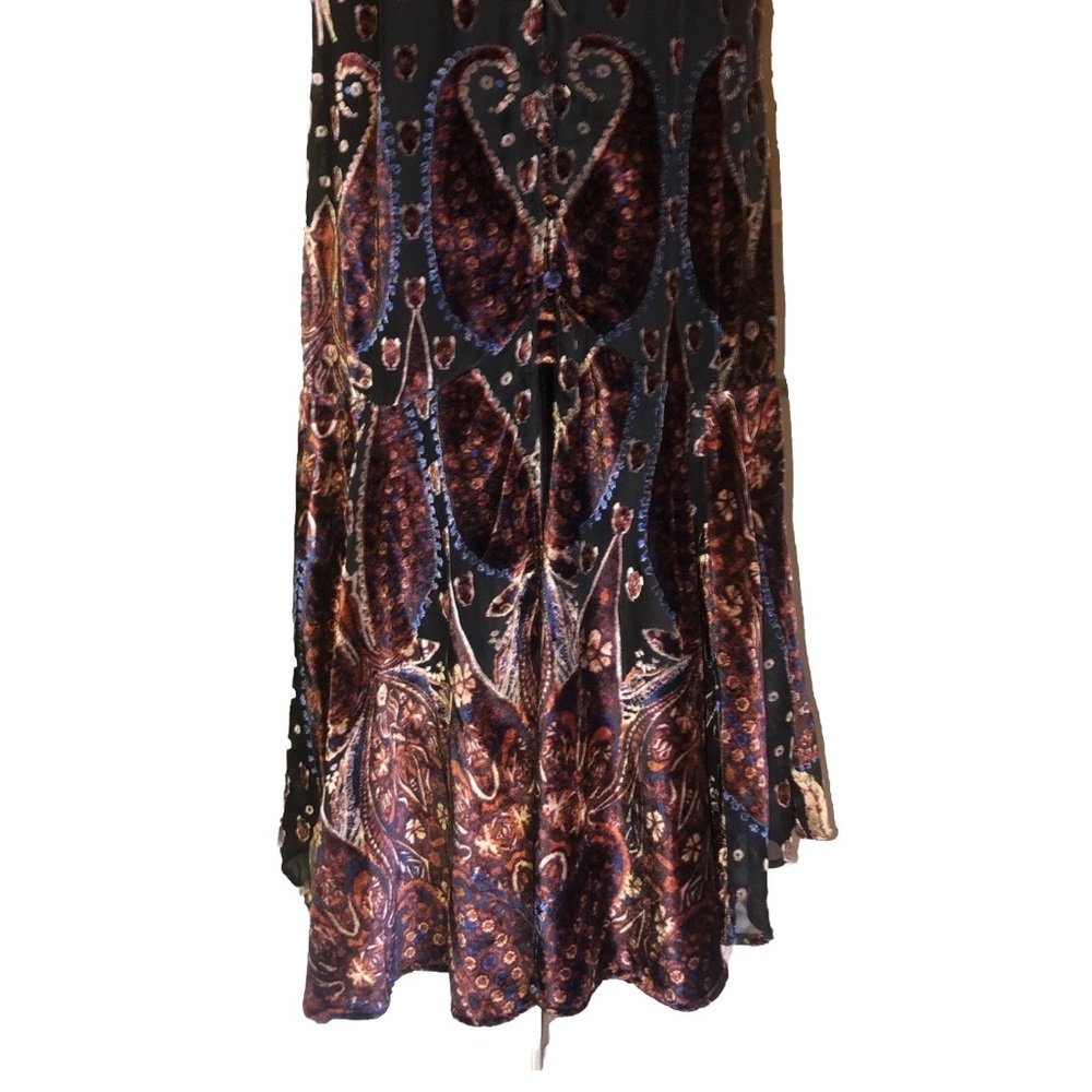 Free People Hands to Hold Velvet Paisley Maxi Dress size6 - Picture 7 of 8